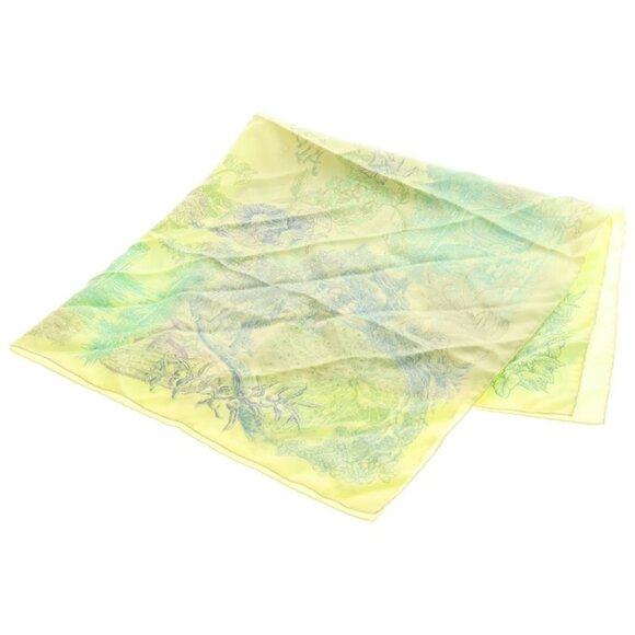 Hermes Carre 90 Leila's Garden Silk Scarf Light Yellow